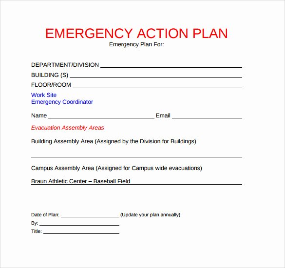 11 Sample Emergency Action Plan Templates