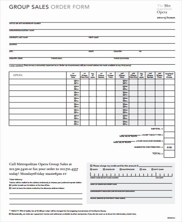 11 Sample Sales order forms