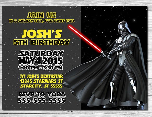11 Star Wars Birthday Party Invitations Psd Vector Eps