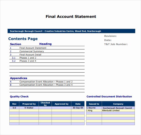 11 Statement Of Account Samples