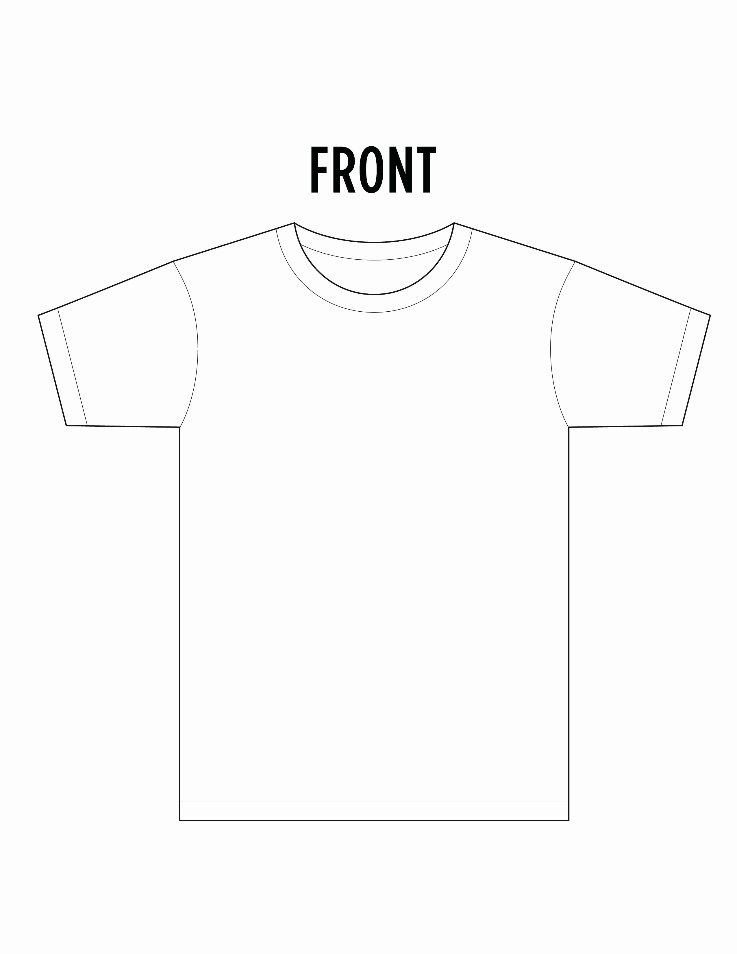11 T Shirt Template Front and Back T Shirt