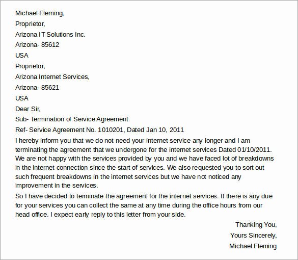11 Termination Of Services Letter Templates Pdf Doc