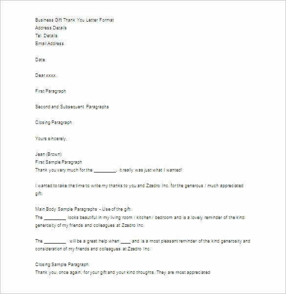 11 Thank You Letter for Gift Doc Pdf