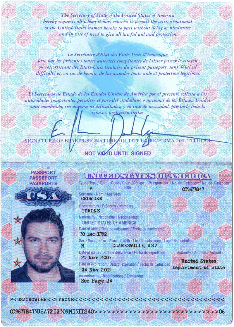 11 Usa Passport Template Psd Blank Passport
