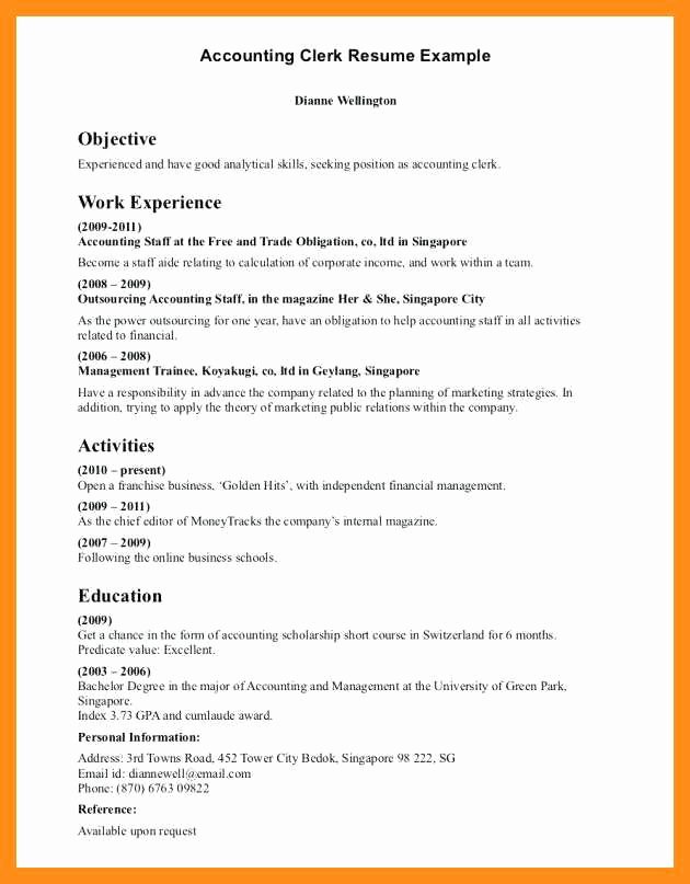 12 13 Resume Examples for Clerical Position
