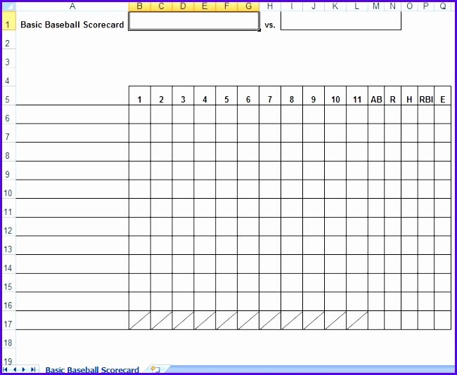 12 Baseball Lineup Excel Template Exceltemplates