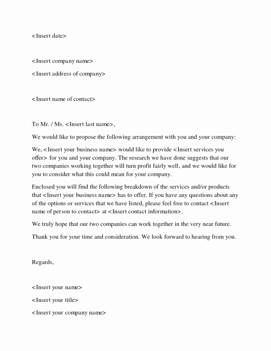12 Business Proposal Sample Letters Word Excel Pdf formats