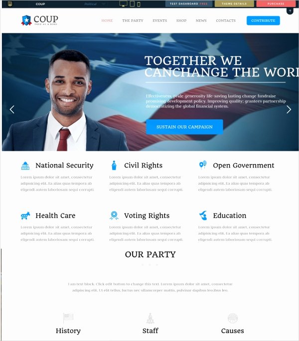 12 Campaign Website themes &amp; Templates