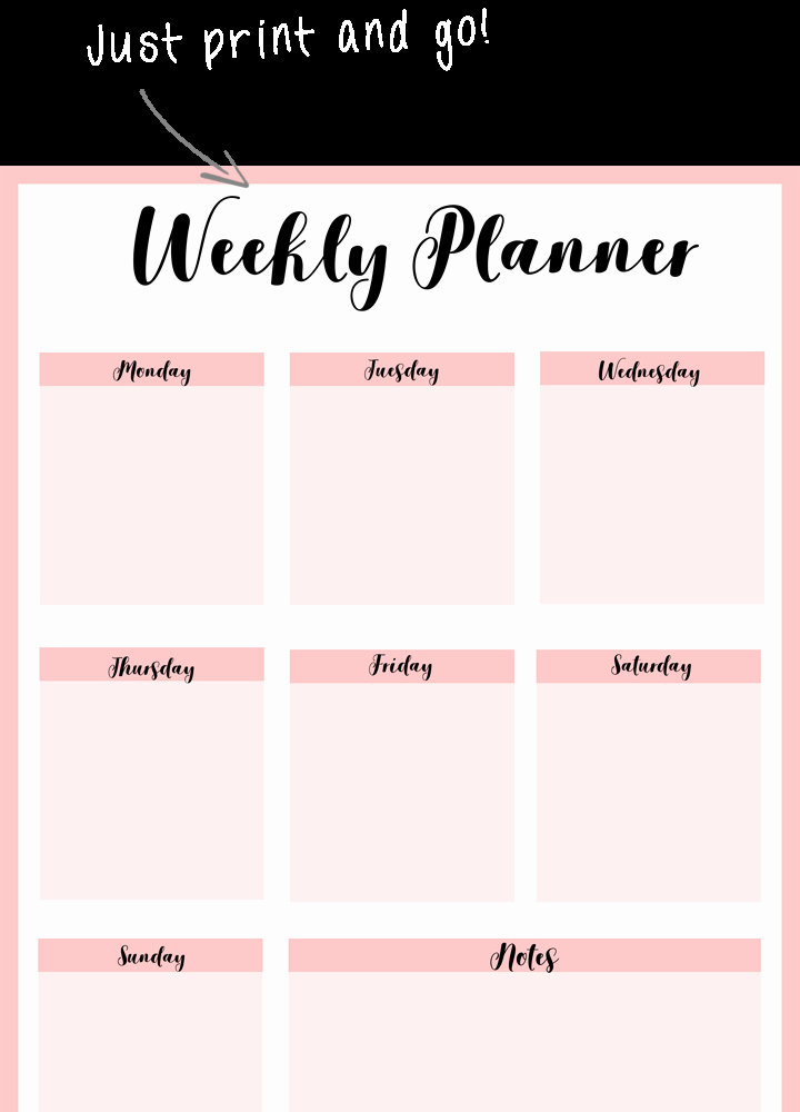 12 Free Printable Weekly Planner Pdf Templates [2018]