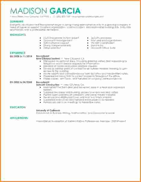 12 Front Office Receptionist Resume