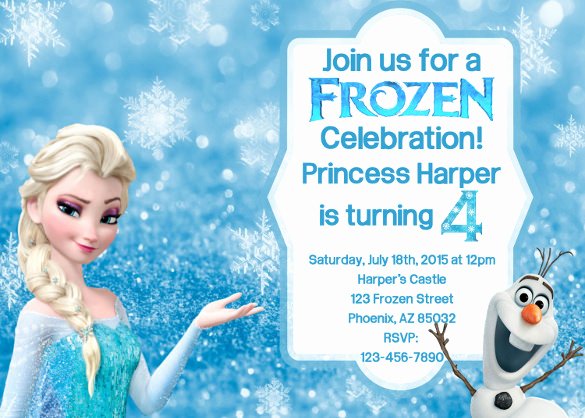 12 Frozen Birthday Invitation Psd Ai Vector Eps