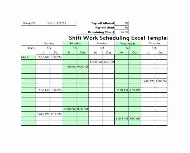 12 Hour Rotating Shift Schedule Template – ifa Rennes