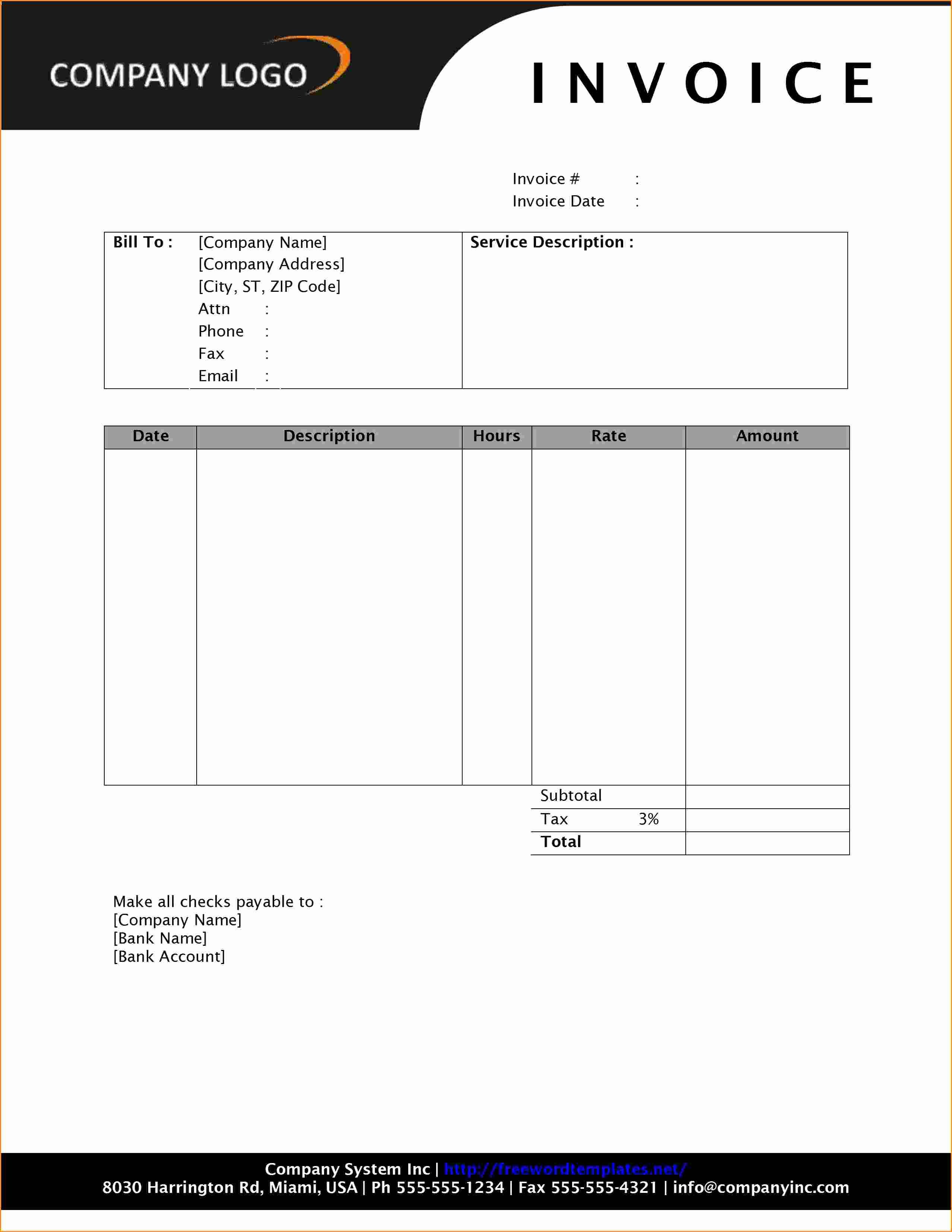 12 invoice template microsoft word