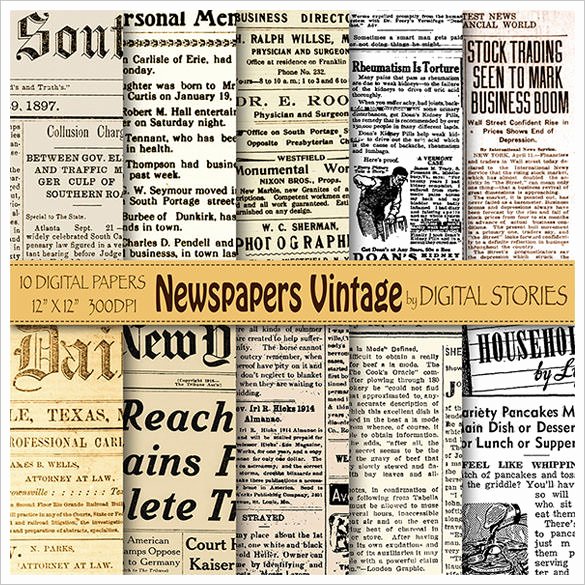 12 Old Newspaper Templates to Download