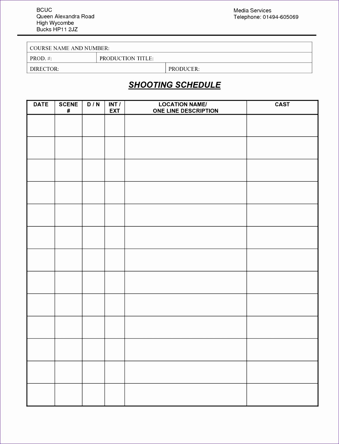 12 Production Schedule Template Excel Free Download