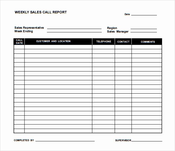12 Sample Sales Call Reports