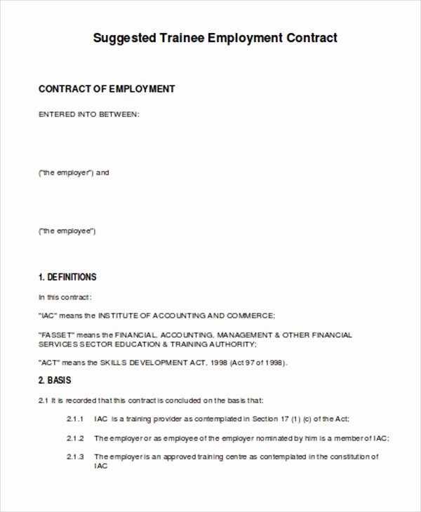 12 Training Contract Templates