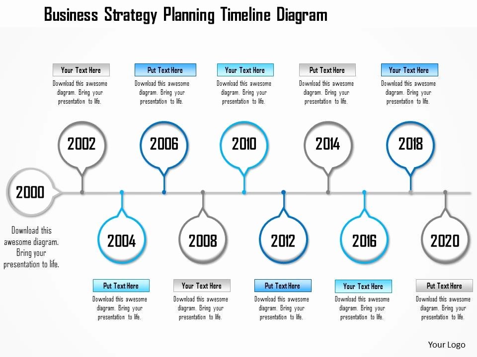 1214 Business Strategy Planning Timeline Diagram
