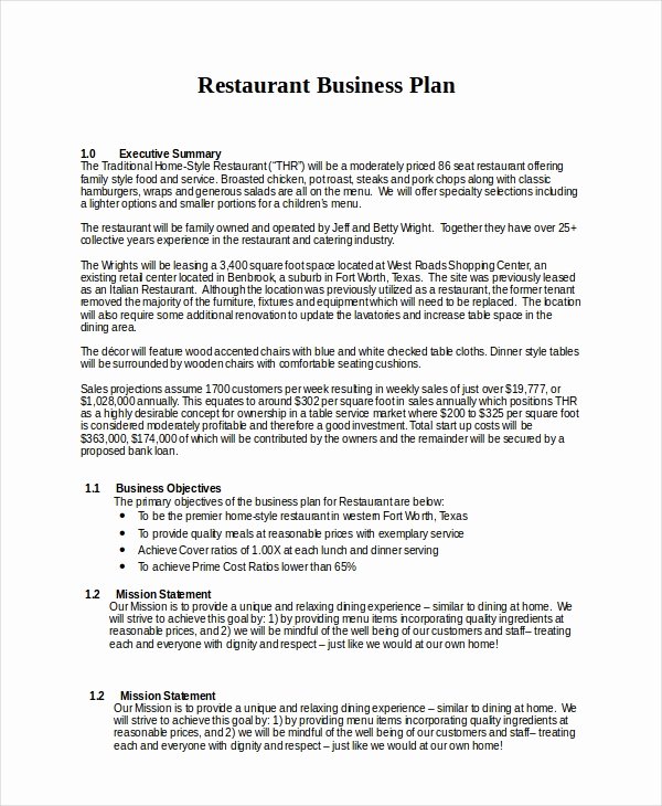 sample business plan templates