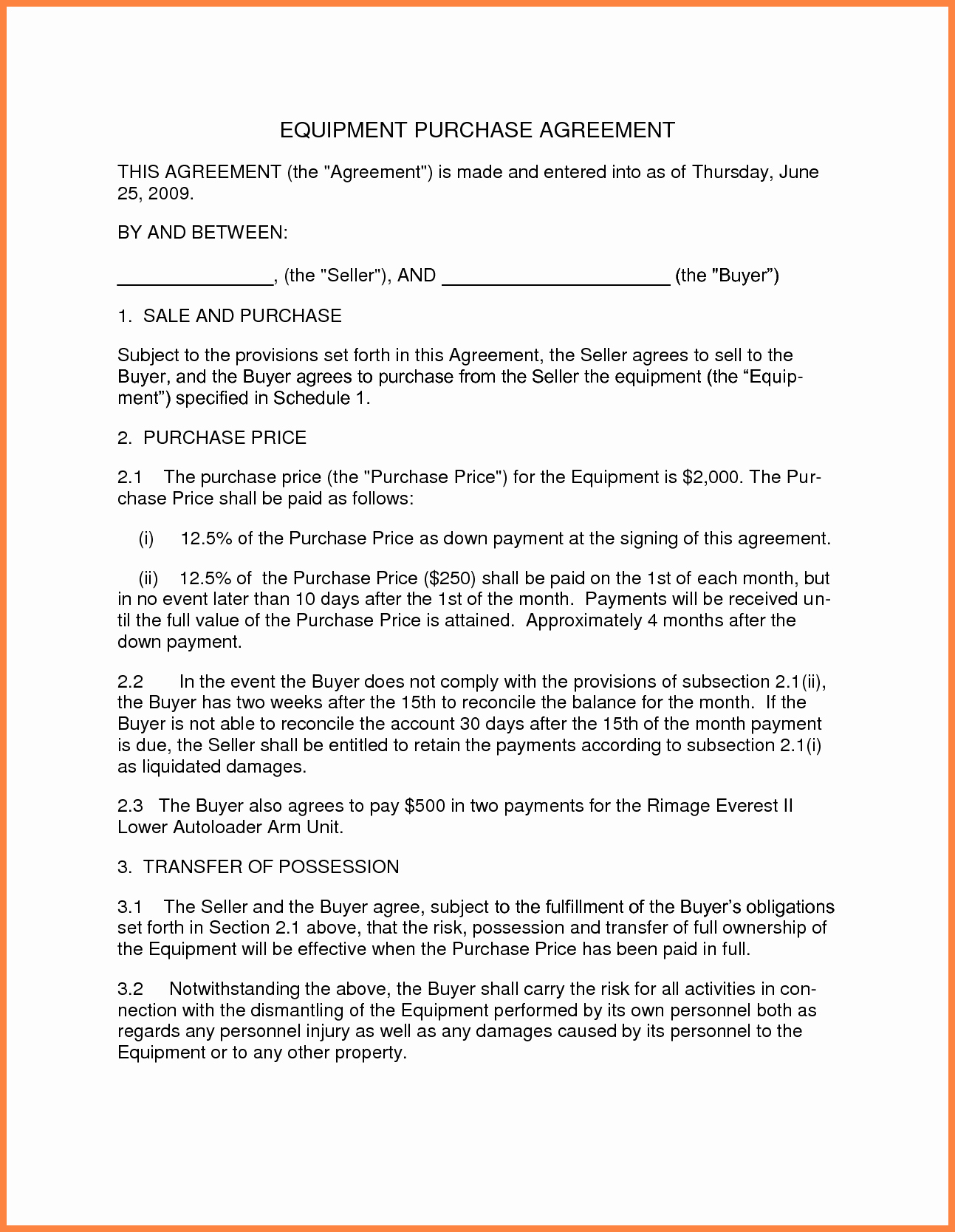 13 Business Sale and Purchase Agreement Template