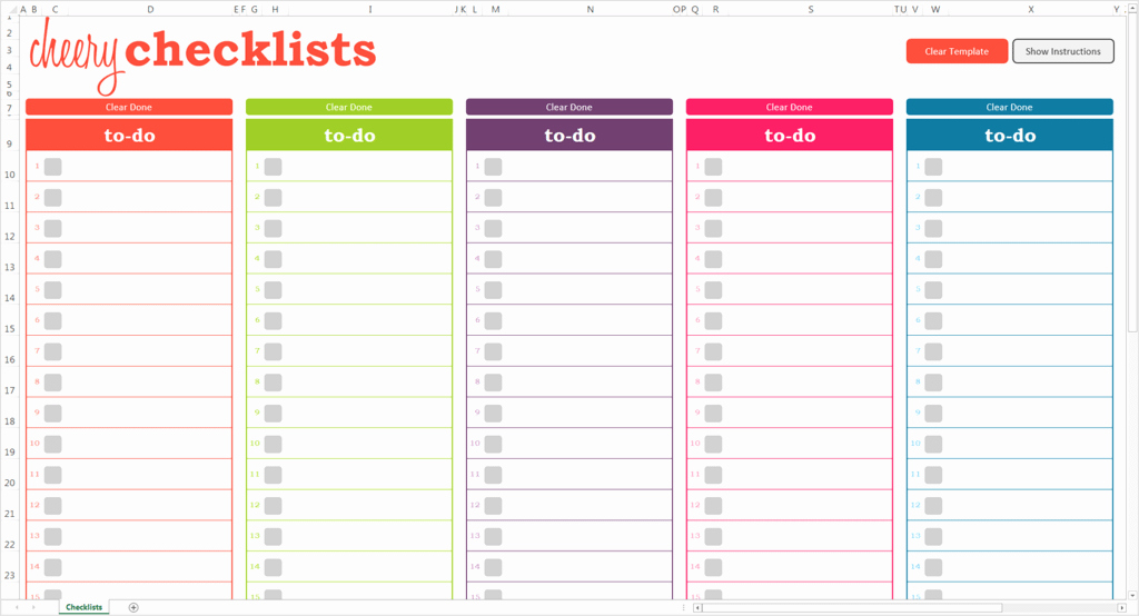 Check Off List Template Ersglop