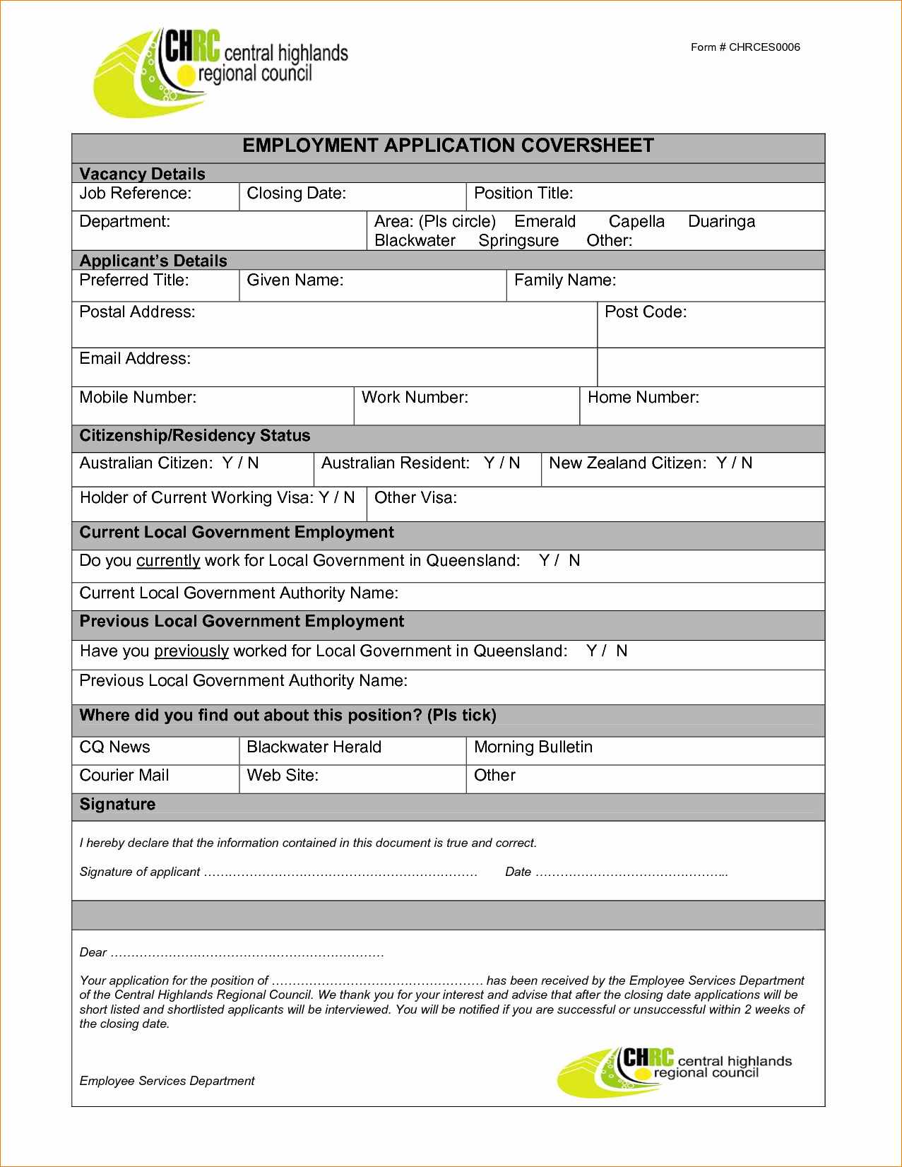 13 employment application template word