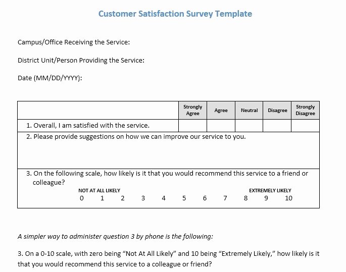 13 Free Sample Customer Satisfaction Survey Printable
