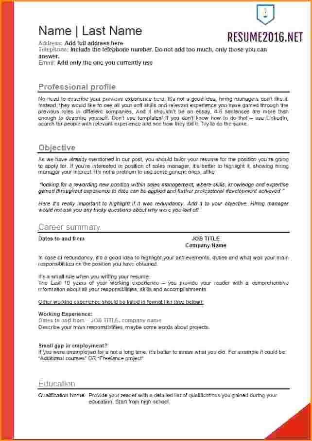 13 Good Resume Examples 2016