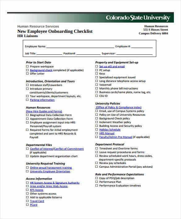 13 New Hire Checklist Samples