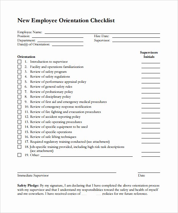 13 New Hire Checklist Samples