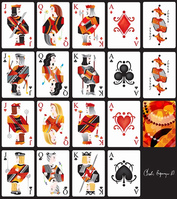13 Playing Card Design Template Printable Blank