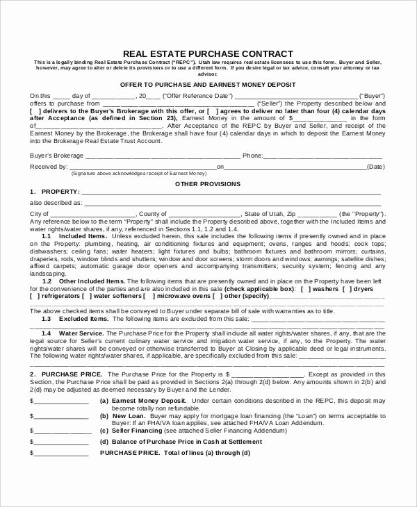 13 Purchase Contract Templates Word Pdf Google Docs