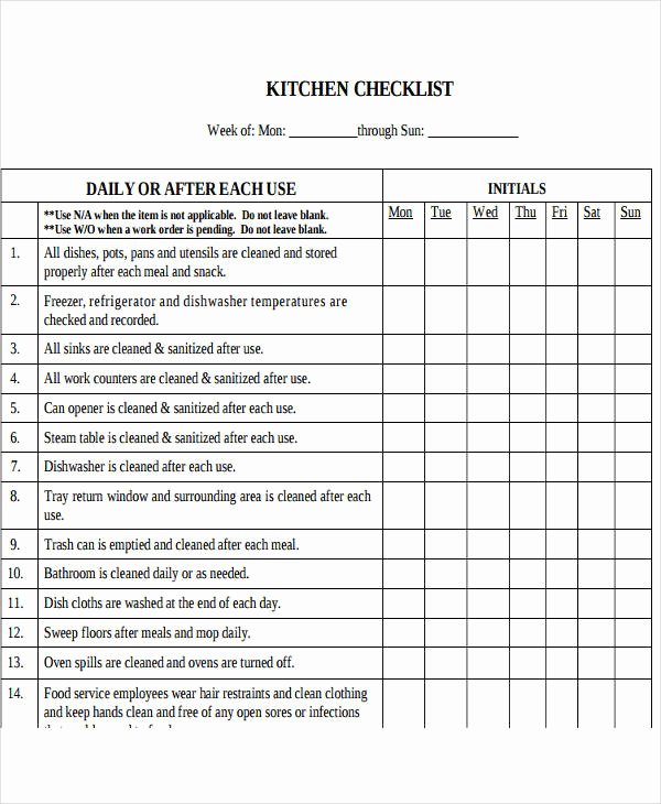 13 Restaurant Cleaning Schedule Templates 6 Free Word