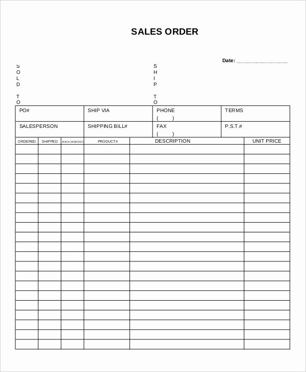 13 Sales order forms Free Samples Examples format