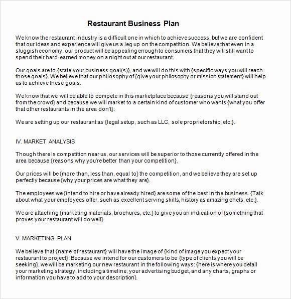13 Sample Restaurant Business Plan Templates to Download