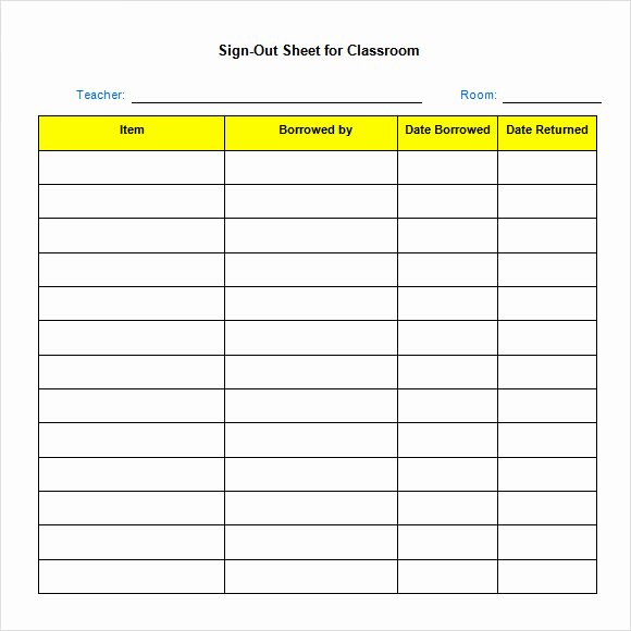 13 Sign Out Sheet Templates – Pdf Word Excel