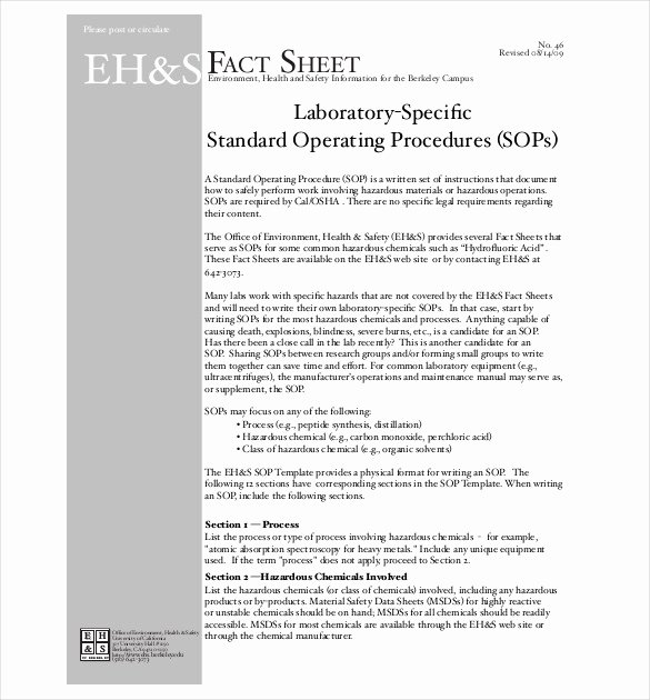 13 Standard Operating Procedure Templates Pdf Doc