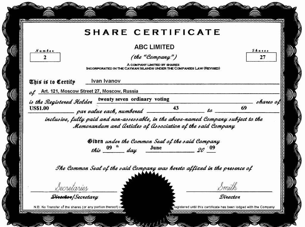 13 Stock Certificate Templates Excel Pdf formats