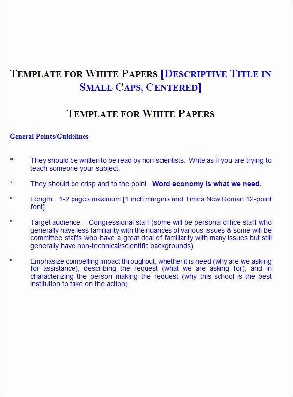 13 White Paper Templates – Pdf Word