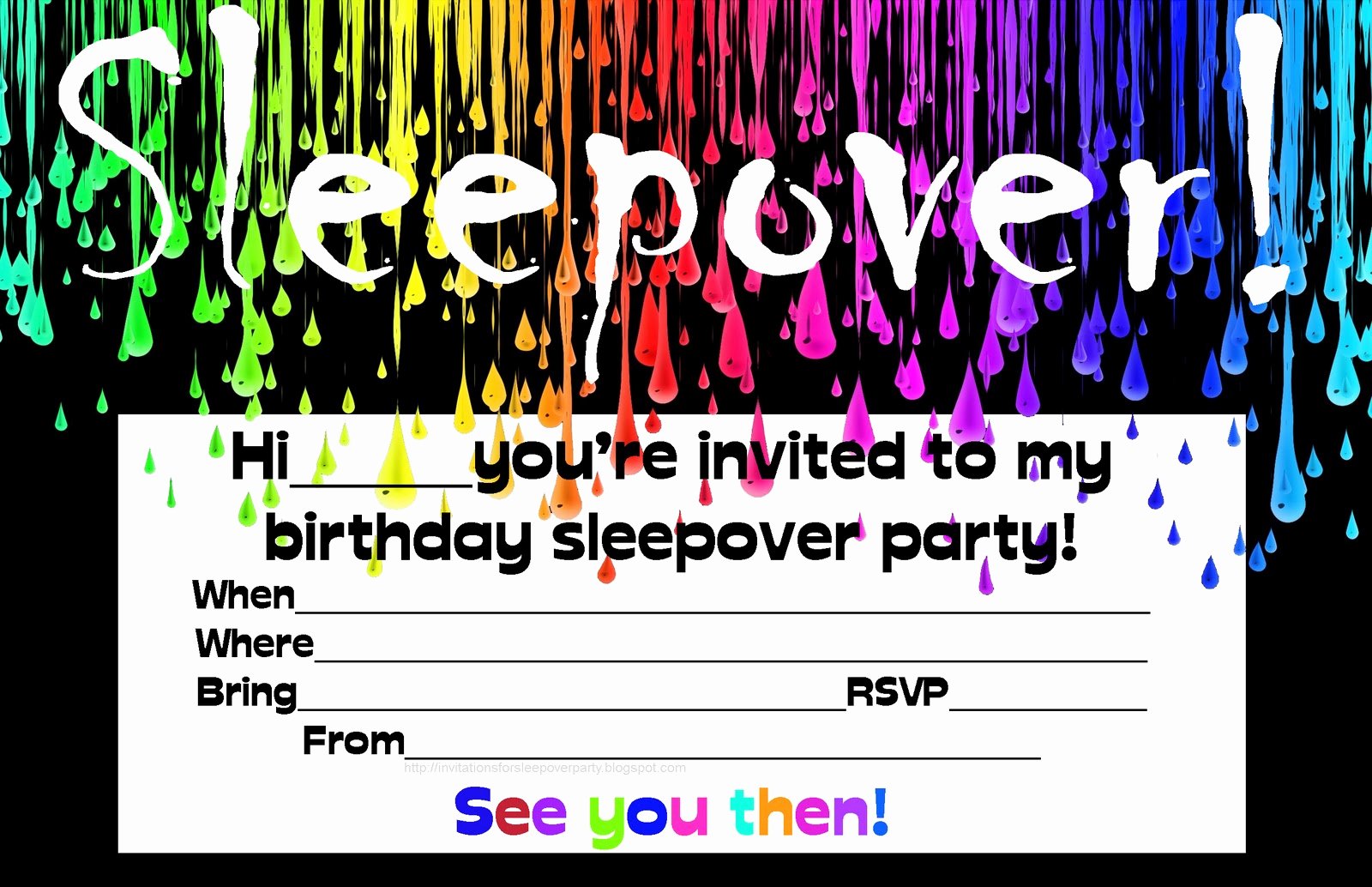 13th Birthday Party Invitation Ideas – Free Printable