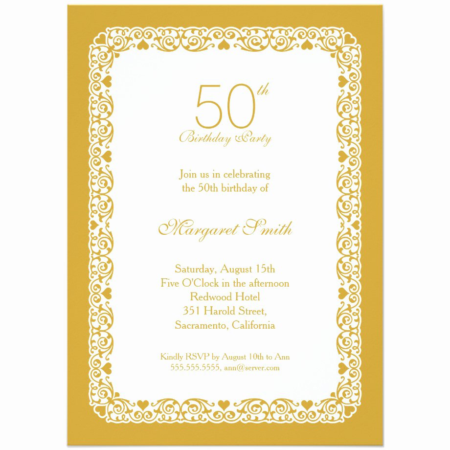 14 50 Birthday Invitations Designs – Free Sample