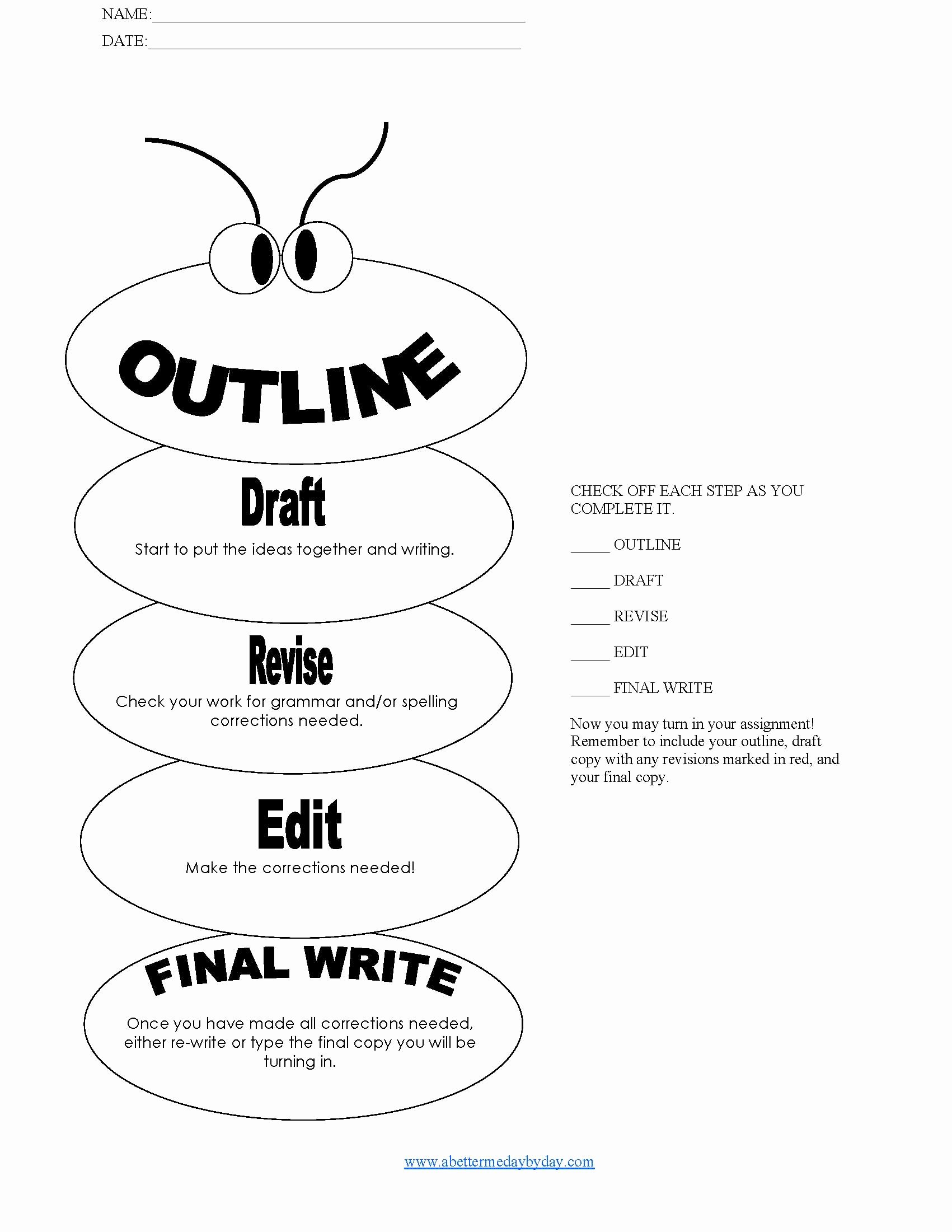 14 Best Of College Essay Outline Worksheet Essay