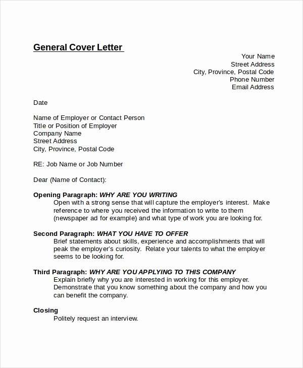 14 Cover Letter Templates Free Sample Example format