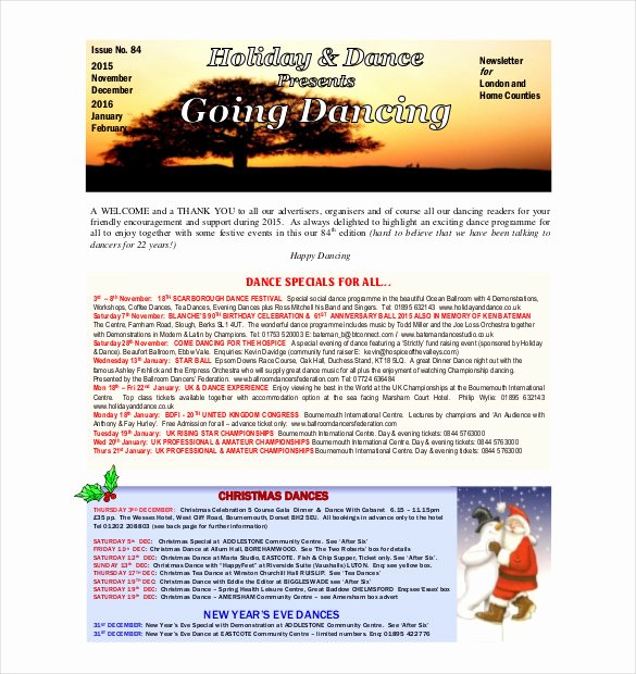 14 Holiday Newsletter Template – Free Sample Example