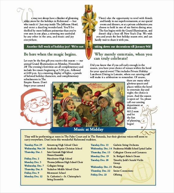 14 Holiday Newsletter Template – Free Sample Example