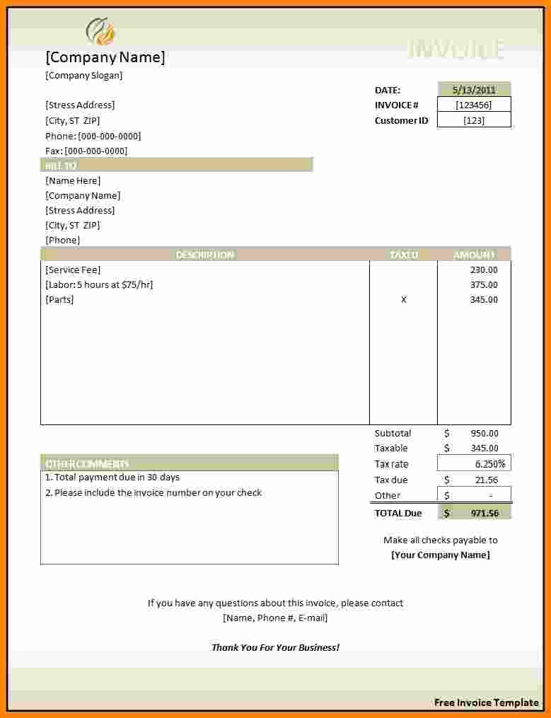 14 Invoices Samples Free