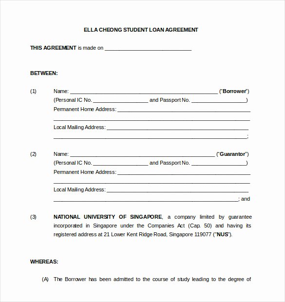 14 Loan Agreement Templates – Free Word Pdf format