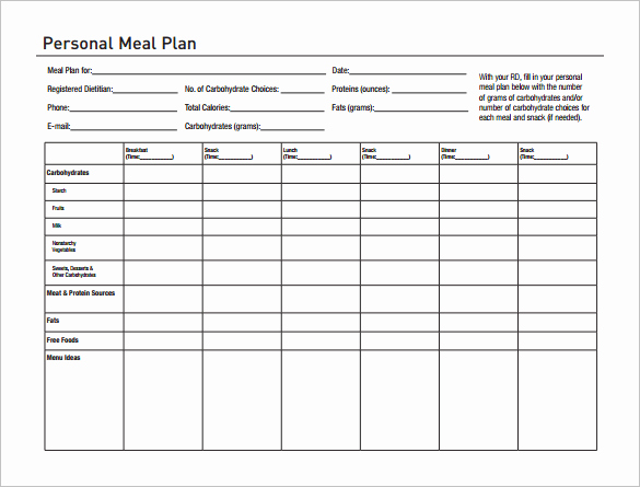 14 Meal Planning Template