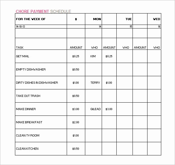 14 Payment Schedule Template Psd Pdf Word