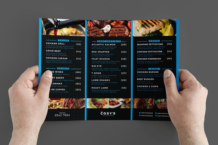 14 Restaurant Tri Fold Brochure Designs &amp; Templates Psd